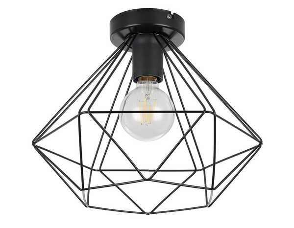 Plafonnier 1xE27 noir "Simion" - Cooke and Lewis - Brico Dépôt