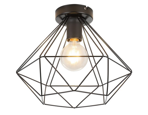 Plafonnier 1xE27 noir "Simion" - Cooke and Lewis - Brico Dépôt