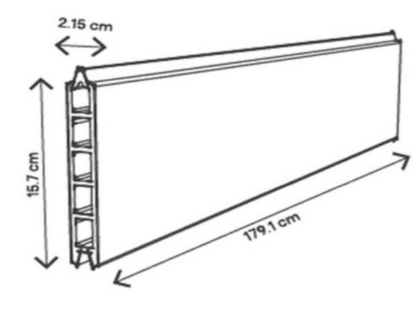 Lot de 3 lames clôture composite L. 1,80 m x H. 15,5 cm x Ep. 2,1 cm - Marque BLOOMA - Brico Dépôt