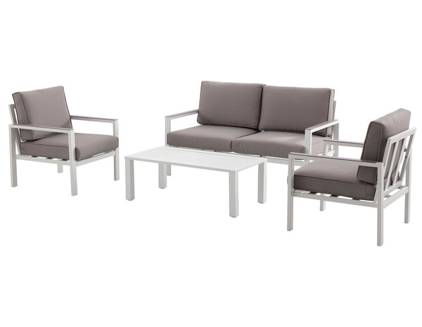 Salon de jardin en aluminium pour 4 personnes "Azalis" - Marque BLOOMA - Brico Dépôt