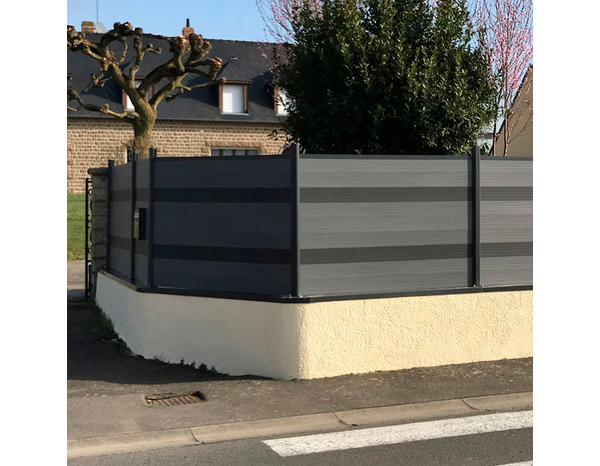 Lame de clôture aluminium grise - Brico Dépôt