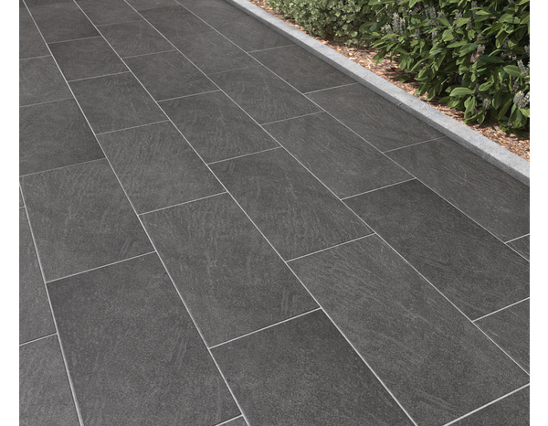 Carrelage de sol extérieur "Lauze" gris anthracite - l. 30 x L. 60,3 cm - Brico Dépôt