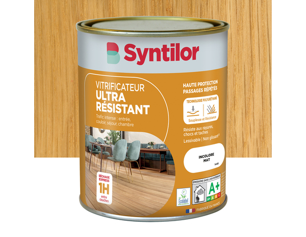Vitrificateur parquet ultra résistant mat 0,75 l - Syntilor - Brico Dépôt