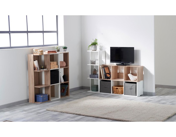 Cube "Brick" 3 cases - Imitation chêne - Brico Dépôt