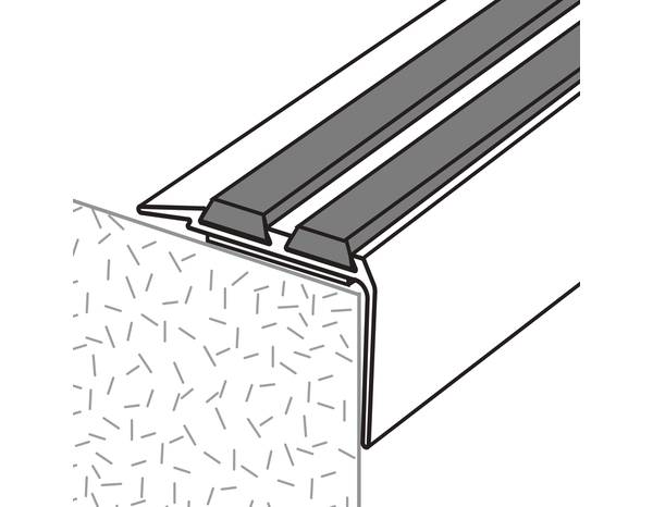 Nez de marche aluminium effet argent L. 900 x l. 40 x Ép. 20 mm - GoodHome - Brico Dépôt