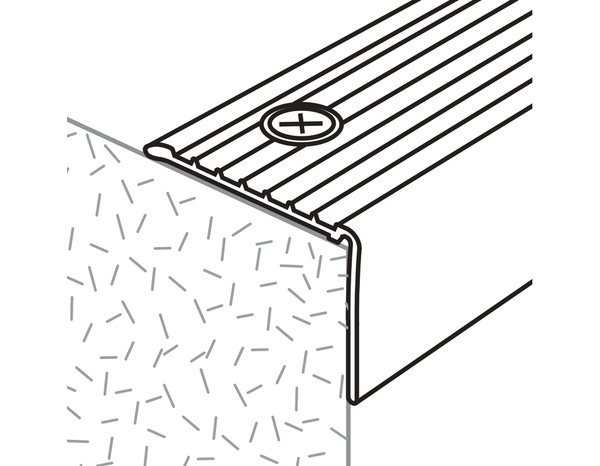 Nez de marche aluminium doré mat L. 900 x l. 35 x Ép. 25 mm - GoodHome - Brico Dépôt