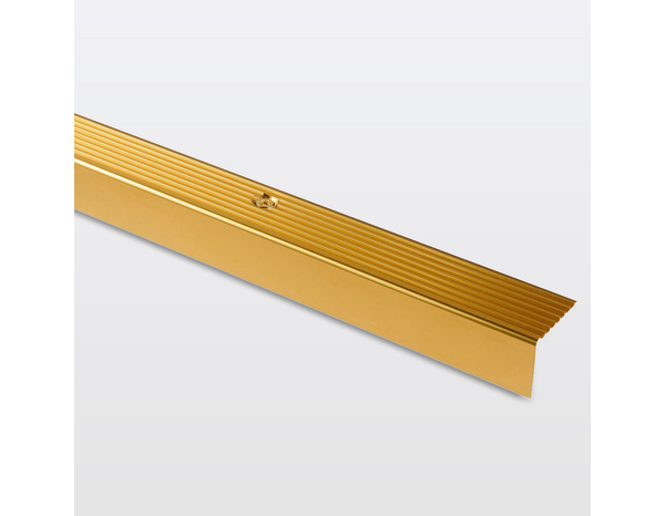 Nez de marche aluminium effet laiton long. 1800 x larg. 25 x ép. 20 mm - GoodHome - Brico Dépôt