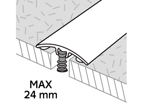 Barre de seuil extra plate doré mat long. 930 x larg. 30 mm - GoodHome - Brico Dépôt