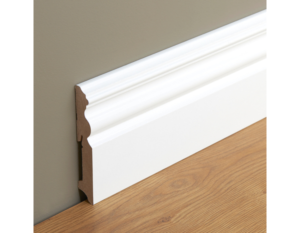 Plinthe moulurée blanche L. 220 cm x l. 120 mm x Ép. 19 mm - GoodHome - Brico Dépôt