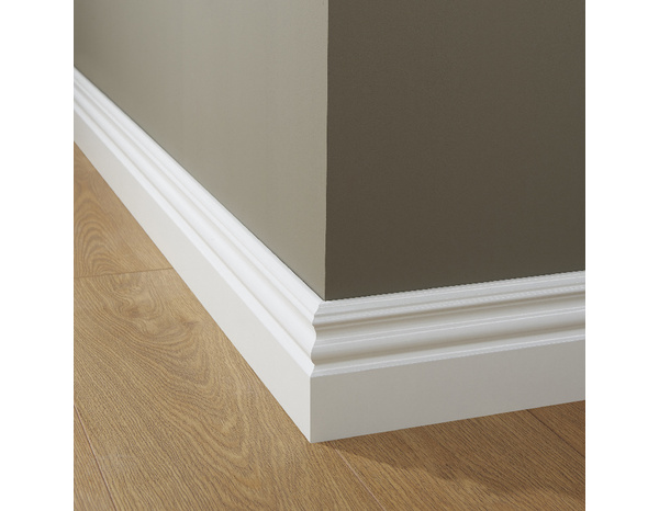 Plinthe moulurée blanche L. 220 cm x l. 120 mm x Ép. 19 mm - GoodHome - Brico Dépôt