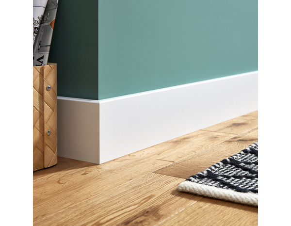 Plinthe moulurée blanche L. 220 cm x l. 100 mm x Ép. 16 mm - GoodHome - Brico Dépôt