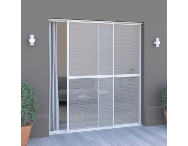 Moustiquaire coulissante blanche pour baie vitrée H. 240 cm x l. 230 cm - Brico Dépôt