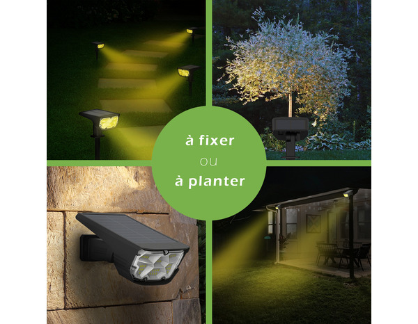Lot de 2 projecteurs solaires kyf-solar-001 - Brico Dépôt