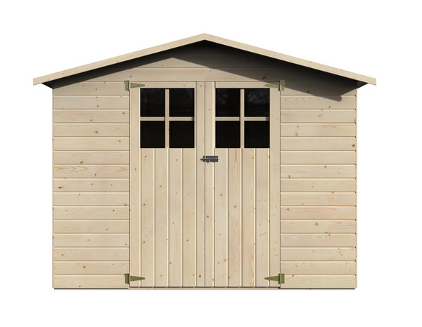 Abris de jardin en bois TOM 4,49 m² épicéa, porte vitrée 120x164 cm, plancher inclus - Brico Dépôt