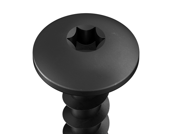 Boite de 2 kg de vis de penture noire tête plate Torx 6 x 30 mm acier carbone - Brenner - Brico Dépôt