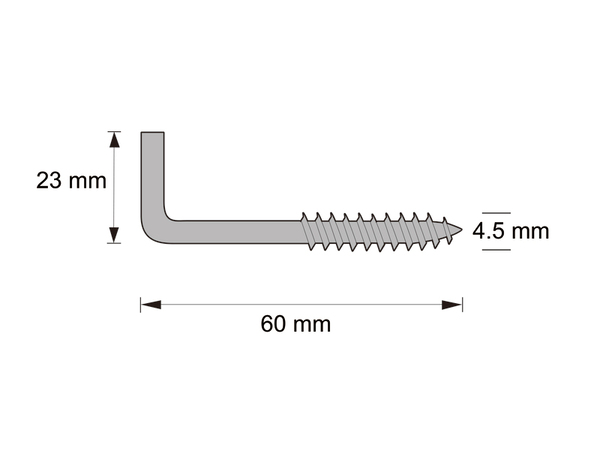 Boite de 2 kg de gonds à visser 4.5 x 60 mm acier - Brenner - Brico Dépôt