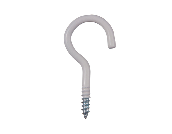 Boite de 2 kg de crochets ronds blancs à visser 2.3 x 20 mm acier - Brenner - Brico Dépôt