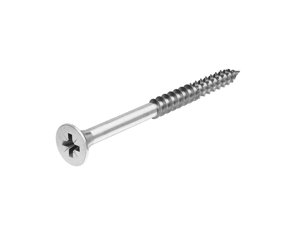 Sachet de 12 vis multi-usage tête fraisée Posidriv 6 x 80 mm acier inoydable A4 - Brenner - Brico Dépôt