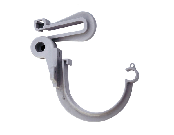 Crochet bandeau 16 mm avec étrier réglable gris en PVC - Brico Dépôt