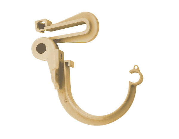 Crochet bandeau 16 mm avec étrier réglable PVC ton sable - Brico Dépôt