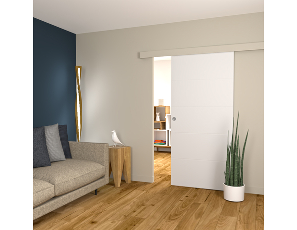 Porte coulissante slot prépeint H. 204 x l. 93 cm - Brico Dépôt