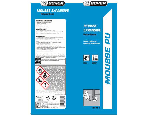 Mousse expansive universelle Boxer 750 ml - Brico Dépôt