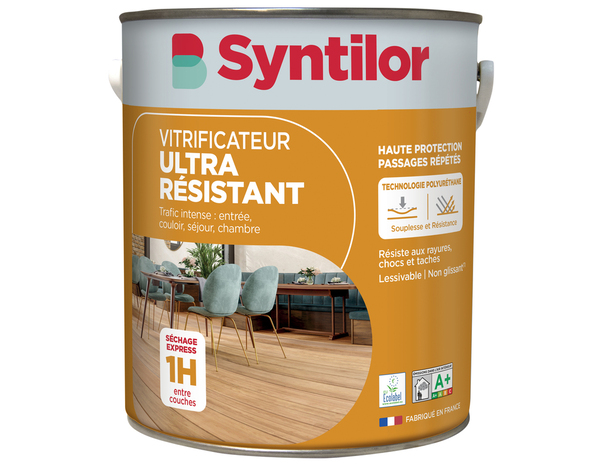 Vitrificateur Ultra Résistant Chêne Clair Satiné 5L - Syntilor - Brico Dépôt