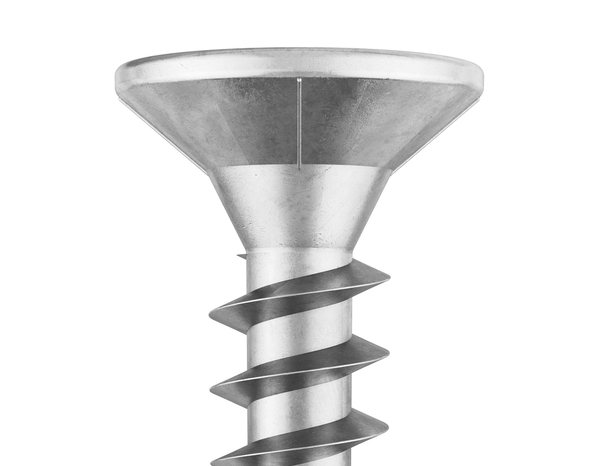 Sachet de 15 vis multi-usage tête fraisée Posidriv 5 x 50 mm acier inoydable A4 - Brenner - Brico Dépôt