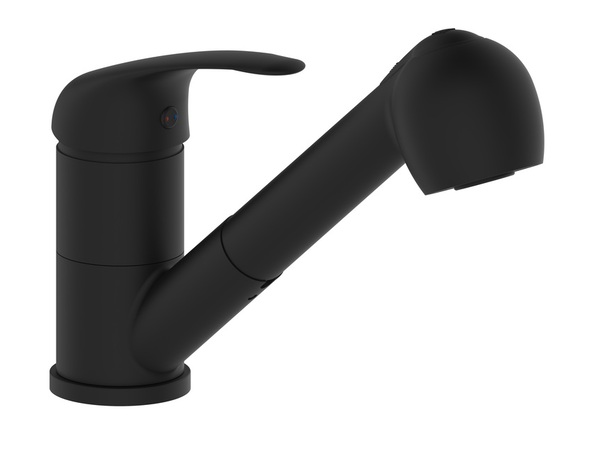 Mitigeur évier de cuisine "Mokau" avec douchette - Graphite mat - Brico Dépôt