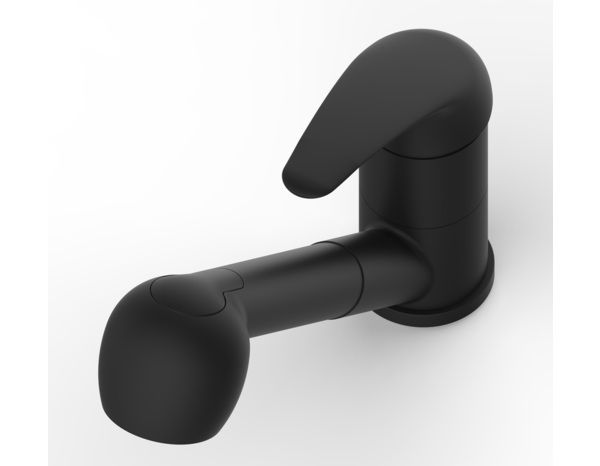 Mitigeur évier de cuisine "Mokau" avec douchette - Graphite mat - Brico Dépôt