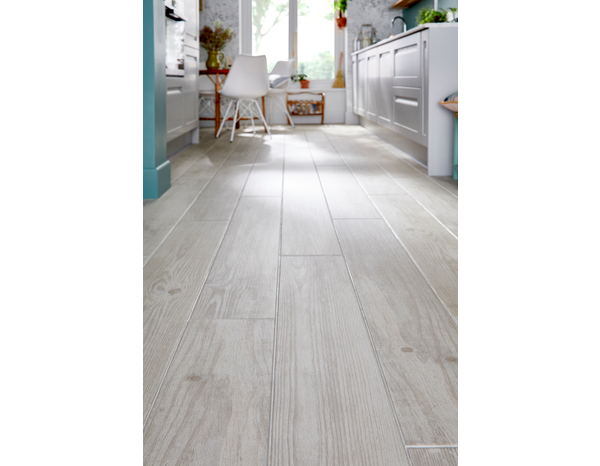 Carrelage de sol intérieur "Cotage Wood" blanc - l. 20 x L. 120 cm - Colours - Brico Dépôt