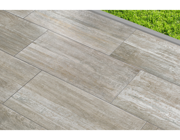 Carrelage de sol extérieur "Tundra" aspect bois - l. 30 x L. 61 cm - Brico Dépôt
