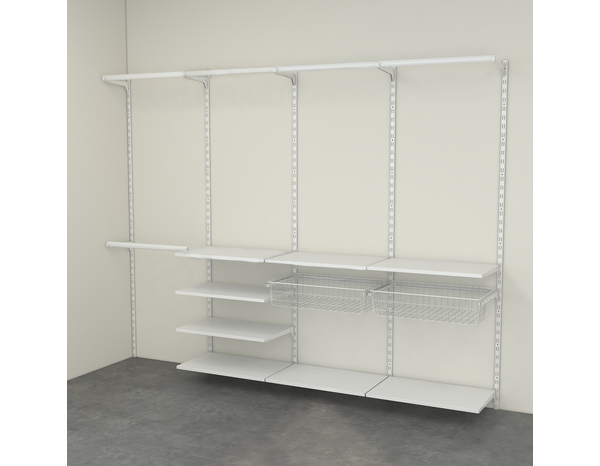 Etagère en métal blanc pour dressing 15 x 66 x 44 cm - Brico Dépôt