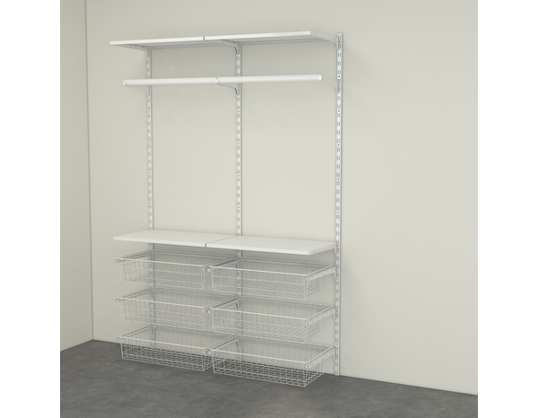 Etagère en métal blanc pour dressing 15 x 66 x 44 cm - Brico Dépôt