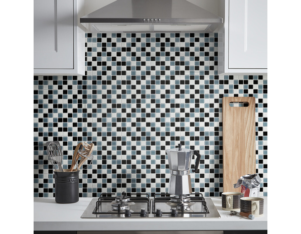 Mosaïque "Tarente" mix gris/noir/blanc - l. 30 x L. 30 cm - Colours - Brico Dépôt