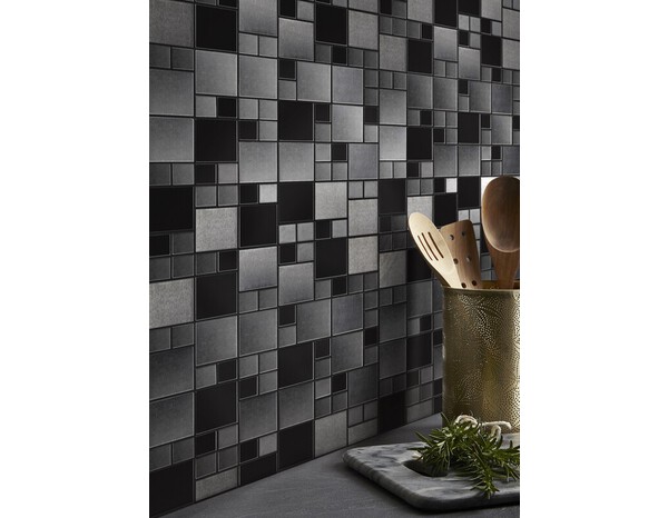 Mosaïque "Tourino" noir - l. 30 x L. 30 cm - Colours - Brico Dépôt