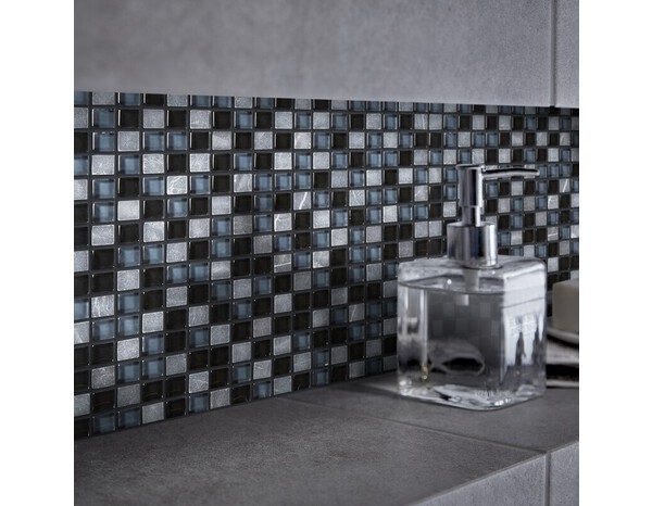 Mosaïque "Barya" noir - l. 30 x L. 30 cm - Colours - Brico Dépôt