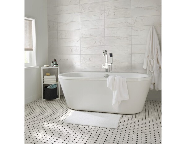 Mosaïque "Elegance Marble" noir/blanc - l. 30 x L. 30 cm - GoodHome - Brico Dépôt