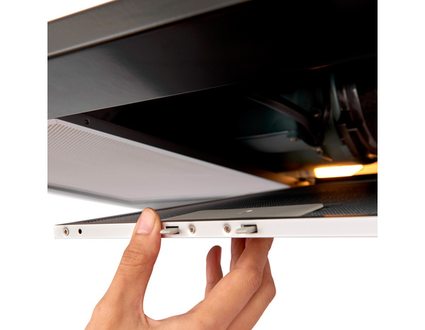 Hotte cheminée de cuisine noire - 60 cm - Brico Dépôt