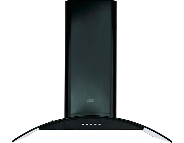 Hotte cheminée incurvée en verre noire - 60 cm - Cooke and Lewis - Brico Dépôt