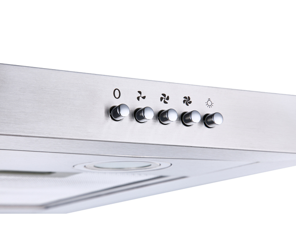 Hotte cheminée en inox rectangulaire - 60 cm - Brico Dépôt