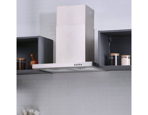Hotte cheminée en inox rectangulaire - 60 cm - Brico Dépôt