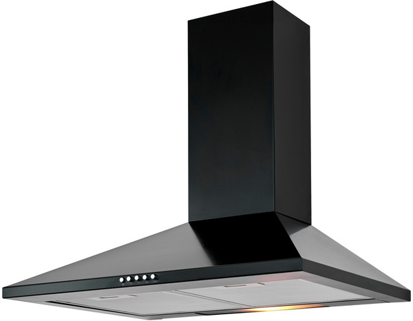 Hotte cheminée de cuisine noire - 60 cm - Brico Dépôt