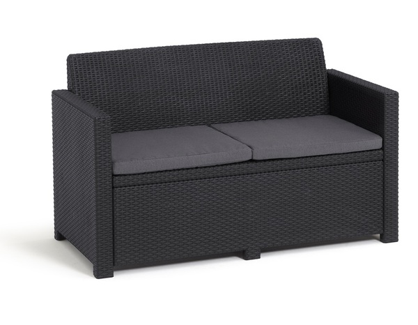 Salon de jardin bas "Merano" graphite - Allibert - Brico Dépôt