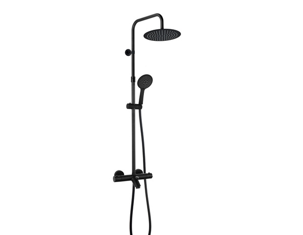 Colonne bain-douche thermostatique noir mat - Brico Dépôt