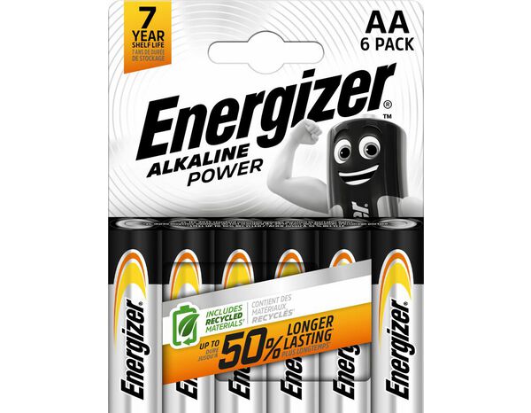 Lot de 6 piles Alcalines Power AA/LR6 - Energizer - Brico Dépôt