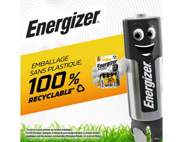 Lot de 6 piles Alcalines Power AA/LR6 - Energizer - Brico Dépôt