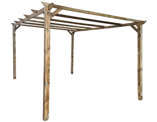 Pergola en bois classe 3 - L. 3 x l. 4 x H. 2,4 m - Brico Dépôt