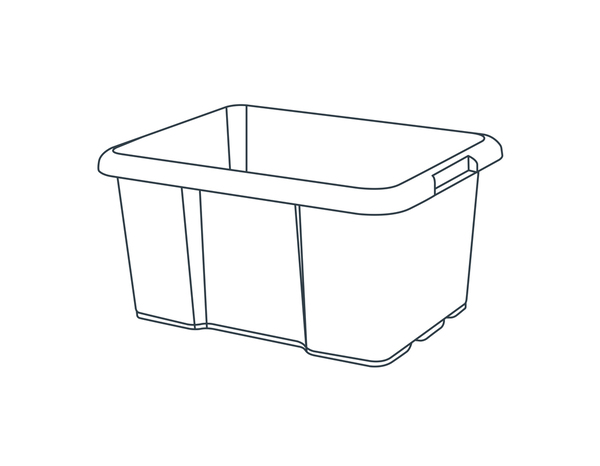 Bac de rangement noir 44 L "Fitty" L. 55,5 x P. 39,5 x H. 29,5 cm - Brico Dépôt