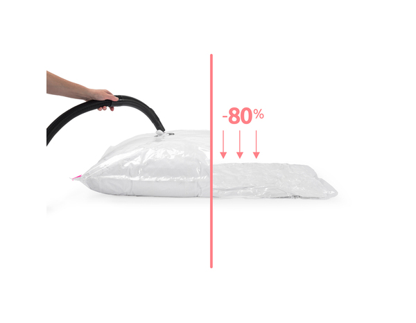 Lot de 2 sacs de rangement sous-vide - 1 M + 1L (55x 90 cm + 80 x 100 cm) - Brico Dépôt